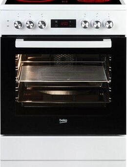 BEKO Elektro-Standherd FSM67320G, mit Teleskopauszug nachrüstbar, mit Restwärmeanzeige