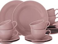 Seltmann Weiden Kaffeeservice Geschirr-Set, 18 Teile, Beat (18-tlg), 6 Personen, Porzellan, mit Relief, Made in Germany