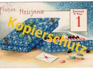 Alte Grußkarte „Frohes Neujahr“, gelaufen 1910 - Landsberg