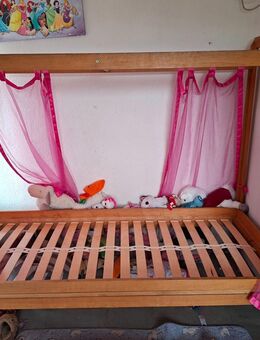 Himmel Bett ohne Matratze aus massiv Holz - Kinderbeuern