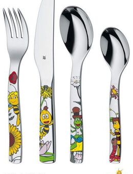 WMF Kinderbesteck Die Biene Maja (4-tlg), 1 Personen, Cromargan® Edelstahl Rostfrei 18/10, ab 3 Jahren, hygienisch, säurefest