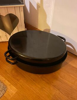 Großer Gansbräter mit Deckel * emailliert * 38 x 28 x 18 cm * gut erhalten - Freising