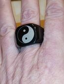 Herrenring #Ring Herren Yin und Yang schwarz Edelstahl gr. 23 mm in 51065