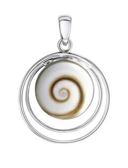 Vivance Kettenanhänger 925/- Silber rhodiniert mit Muschel weiß