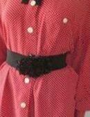 NEU * Original VINTAGE * Pinup * Punkte * Polka- Dots * Tupfen * Long * Hemd- Bluse "Betty Barclay" Gr. 38- 40/ S- M * Oversize * rot * weiß * in 88499