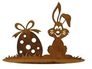 Süßer Osterhase mit Ei Edelrost - Kraftisried