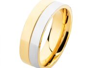 Herrenring Edelstahl HE113 mit Beschichtung mit Gravur - Aholming