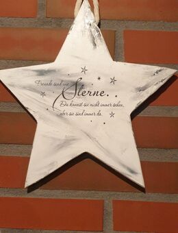 Stern, Freundschaft Holzstern Deko Unikat - Wilster