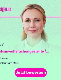 Rechtsanwaltsfachangestellte / Bürokauffrau als Sachbearbeiterin (m/w/d) Forderungsmanagement - Frankfurt (Main)