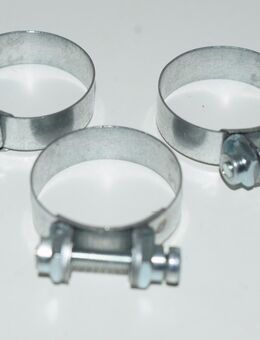 SCHLAUCHSCHELLE 10 Stück Edelstahl Ø 27 mm Kabel-/Spannbackenschelle !NEU! - Ochsenfurt