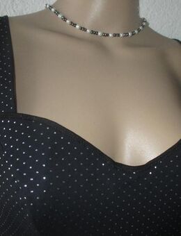 NEU * Sexy * ausgefallen * Glitzer * Nieten * Punkte * Tupfen * Polka Dots * Body * Einteiler "BLÙUP" Made in Italy * Gr. 36-38/ S * schwarz * silber * - Riedlingen
