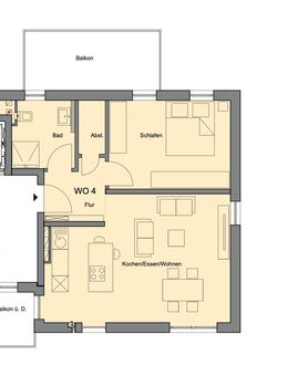 Trier-Biewer - Neubau einer Eigentumswohnung mit barriefreiem Zugang und Aufzug, 1. OG ca. 65 m2, Balkon, Baubeginn 2024 - Trier