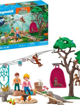 Playmobil® Lustige Geburtstagsparty (71855), Animals & Friends Konstruktions-Spielset, (58 St), Made in Europe