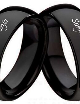 Partnerringe Wolframringe PW109 mit Zirkonia - Aholming