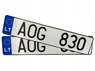 Autokennzeichen KFZ Kennzeichen für Sammler oder Showzwecke original geprägt Litauen Set 5673 - Wuppertal