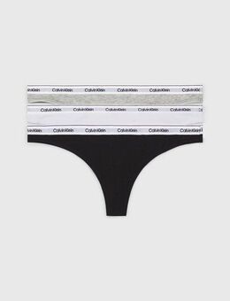 Calvin Klein Underwear Tanga 3 PACK THONG (LOW-RISE) (3-St) String low waist mit Logobund