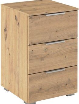 rauch Nachtkommode Nachttisch Nachtkonsole AGORDO in Dekor- oder Hochglanzfront (in zwei Griff-Farben, Breite 40 cm inkl. Soft-Close-Funktion), mit 3 geräumigen Schubladen für viel Stauraum MADE IN GERMANY