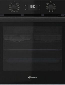 BAUKNECHT Einbaubackofen BBA285PU1ZK, mit 1-fach-Teleskopauszug, Pyrolyse-Selbstreinigung, Easy Grill - einfaches Grillen im Backofen