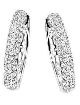 Firetti Paar Creolen Schmuck Geschenk Silber 925 Ohrschmuck Pavé-Optik glitzernd, mit Zirkonia (synth)