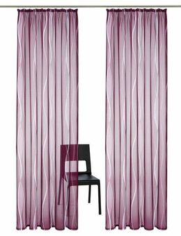 my home Gardine Dimona (2 St), Kräuselband, transparent, Voile, 2er-Set, transparent, Voile, Polyester