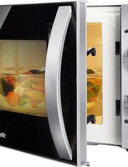 Hanseatic Mikrowelle SMH207P3H-P, silberfarben, Mikrowelle, 20 l, Auftaufunktion, 6 Leistungsstufen
