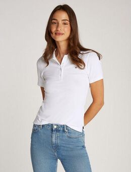 Tommy Hilfiger Poloshirt 1985 Slim Fit Pique Premium mit Logostickerei, mit Seitenschlitzen