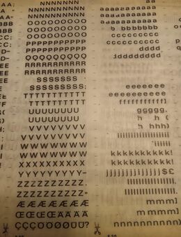 Mecanorma Letter-Press Konvolut große Bögen (gleich wie Letraset) - Essen