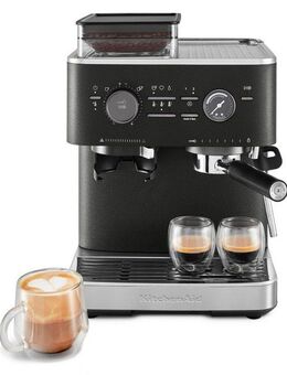 KitchenAid Espressomaschine 5KES6551EBK, Siebträger mit Mühle