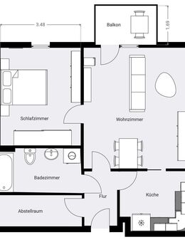 Schicke renovierte Wohnung mit Balkon - Zwickau