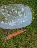 Schöne Glasplatte / Servierplatte in 80335