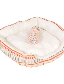 TIAKI Hundebett & Decke Nordic Winter - Größe M: L 72 x B 62 x H 17 cm