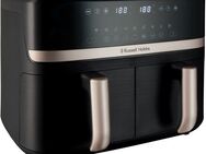 RUSSELL HOBBS Heißluftfritteuse 27680-56 s SatisFry TM Dual basket, 2800 W, Airfryer–wenig oder kein Öl erforderlich, 9 Programme, 9 L