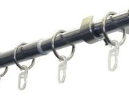 GARDINIA Gardinenstange Set Metall, Ø 19 mm, 1-läufig, ausziehbar, verschraubt, Aluminium, 1-Lauf