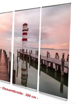 Bestattungsbedarf: L-Banner Display-Set "Leuchtturm Podersdorf" - 300 x 200 cm - hochwertige Dekoration für Bestattung, Trauerhalle, Bestatter - Wilhelmshaven Zentrum