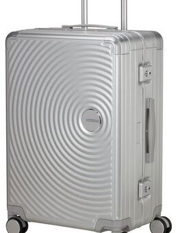 American Tourister® Hartschalen-Trolley SOUNDBOX ALU, verschiedene Größen und Farben, 4 Rollen, Hartschalen-Koffer zwei TSA-Schlösser Aluminium-Koffer