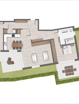 Erdgeschoss Wohnung mit 3 Zimmern und Terrasse - Augsburg