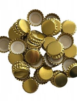 Kronkorken Bier Deckel Wein 26mm stark GOLDFARBE 50 Stück - Wuppertal