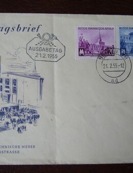 Ersttagsbrief Messe Leipzig 1955 - Krefeld