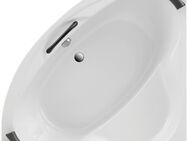 OTTOFOND Whirlpool-Badewanne Siam Typ 1, (Set), 140 cm, inkl. 2 Nackenstützen und 1 Griff in schwarz