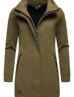 Ragwear Sweatjacke Letrice Bonded Elegante Zip-Jacke mit hohem Kragen in Feinstrickoptik