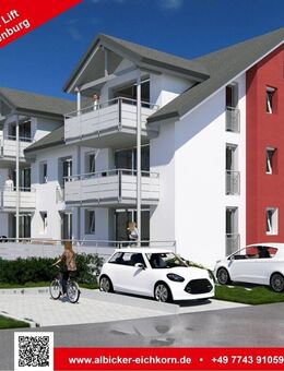 3 Zimmerwohnung OG mit Balkon ca. 86 m² mit Lift, Klimafreundlicher Neubau- Jestetten Altenburg - Jestetten
