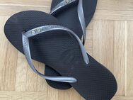 Havaianas FlipFlops Flip Flops 37 38 Silber Anthrazit Crystel Steinchen Swarovski Kristall - Hannover