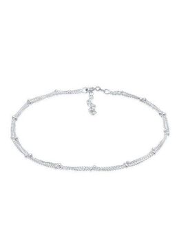 Elli Fußkette Fußkette mit Kugeln zeitlos 925 Silber