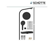 Schütte Duschsystem SAMOA RAIN, Höhe 118 cm, 4 Strahlart(en), 3-fach verstellbare Wellness Handbrause mit Antikalk-Noppen