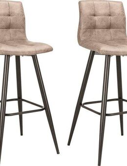 byLIVING Barhocker Simone (Set, 2 St., 2er), 2er Set, Vintage braun oder Webstoff anthrazit