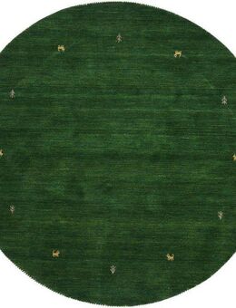 carpetfine Wollteppich Gabbeh Uni, rund, Höhe: 15 mm, reine Wolle handgewebt, Gabbeh Tiermotiv warmes Raumklima viele Größen