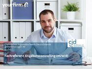 Fachreferent Angebotscontrolling (m/w/d) - Berlin