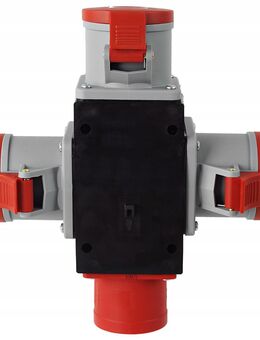 Baustromverteiler Verteiler 16A/32A T-Stück hat drei Buchsen mit Klappen IP44 - Wuppertal