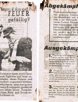 Flugblatt Propagandaflugblatt, Raketenflugblatt, 2.Weltkrieg: - Sinsheim