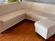 Trendmanufaktur Ecksofa + Hocker „Rondo“ - Sillvolles Set - Altbach